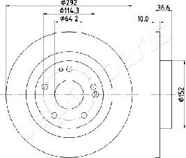 Japanparts DP-427 - Тормозной диск autodnr.net