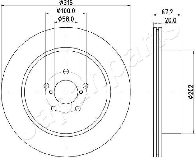 Japanparts DP-714C - Гальмівний диск autocars.com.ua