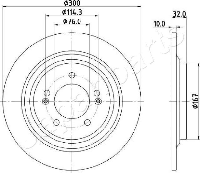 Japanparts DP-H26C - Гальмівний диск autocars.com.ua