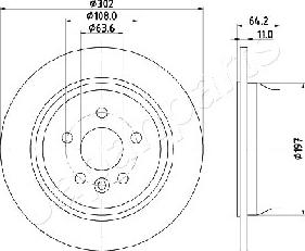 Japanparts DP-L11 - Тормозной диск avtokuzovplus.com.ua