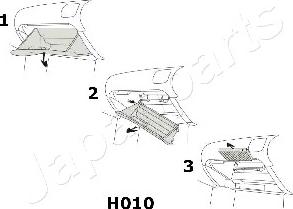 Japanparts FAA-H010 - Фільтр, повітря у внутрішній простір autocars.com.ua