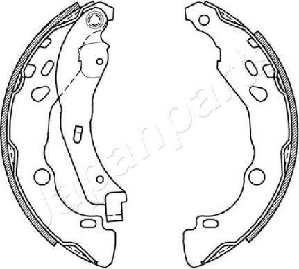 Japanparts GF-0602AF - Комплект тормозных колодок, барабанные autodnr.net