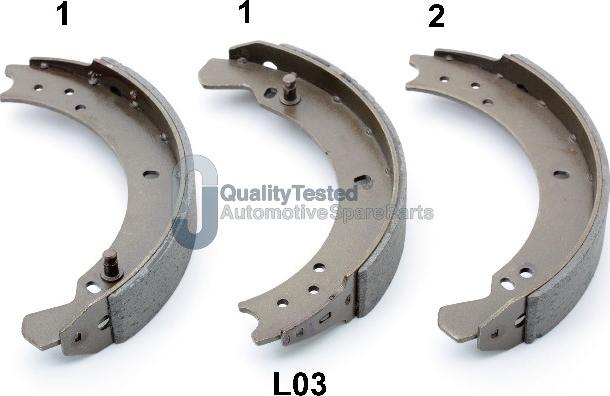 Japanparts GFL03JM - Комплект тормозных колодок, барабанные autodnr.net