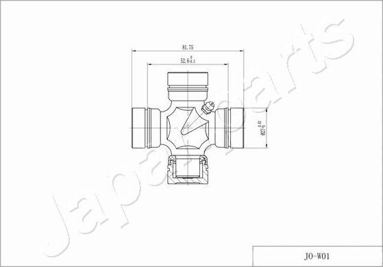 Japanparts JO-W01 - Шарнір, поздовжній вал autocars.com.ua