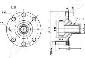 Japanparts KK-10018 - Маточина колеса autocars.com.ua