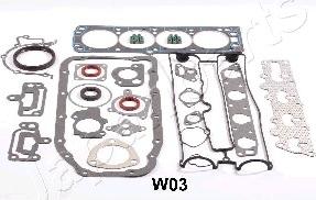 Japanparts KM-W03 - Комплект прокладок, двигун autocars.com.ua