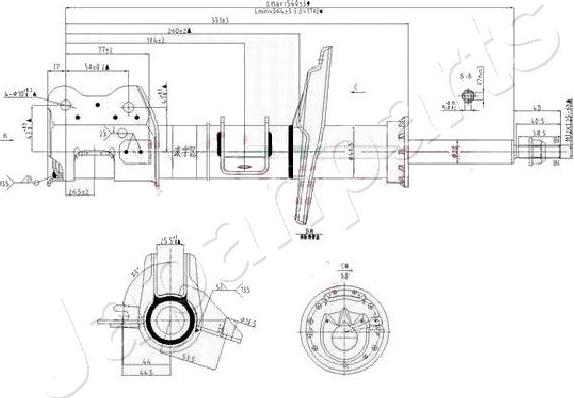 Japanparts MM-00158 - Амортизатор autocars.com.ua