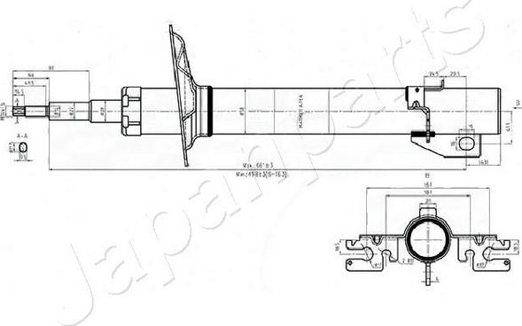 Japanparts MM-00552 - Амортизатор avtokuzovplus.com.ua