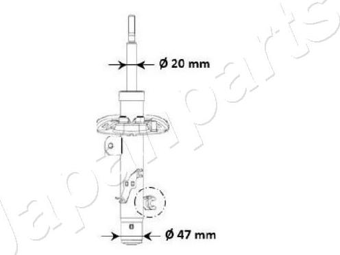 Japanparts MM-00940 - Амортизатор autocars.com.ua