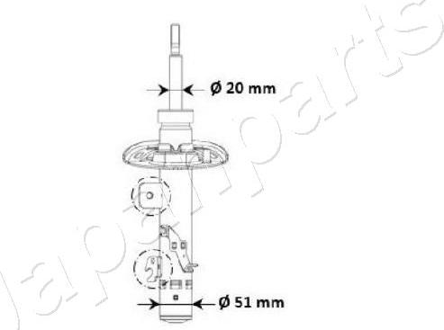 Japanparts MM-00974 - Амортизатор autocars.com.ua