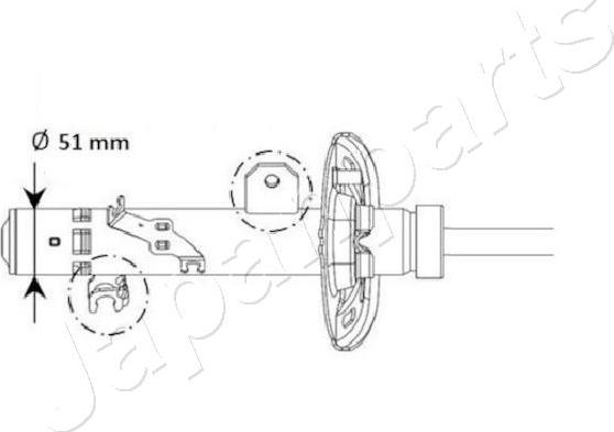 Japanparts MM-01131 - Амортизатор avtokuzovplus.com.ua