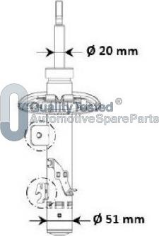 Japanparts MQ-00974 - Амортизатор autocars.com.ua