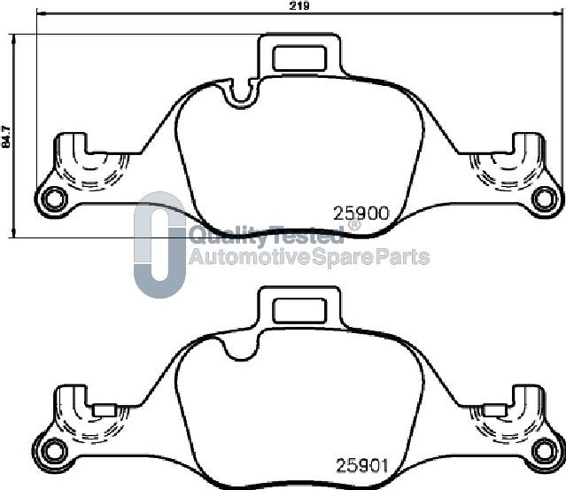 Japanparts PA0128JM - Тормозные колодки, дисковые, комплект autodnr.net