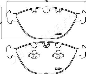 Japanparts PA-0131AF - Гальмівні колодки, дискові гальма autocars.com.ua