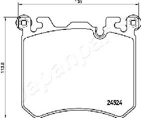 Japanparts PA-0133AF - Тормозные колодки, дисковые, комплект autodnr.net