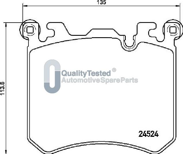 Japanparts PA0133JM - Гальмівні колодки, дискові гальма autocars.com.ua