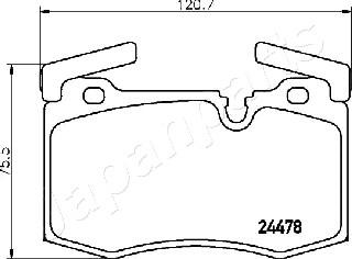 Japanparts PA-0137AF - Гальмівні колодки, дискові гальма autocars.com.ua