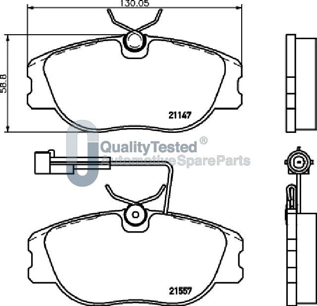 Japanparts PA0202JM - Тормозные колодки, дисковые, комплект avtokuzovplus.com.ua