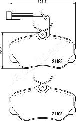 Japanparts PA-0218AF - Гальмівні колодки, дискові гальма autocars.com.ua