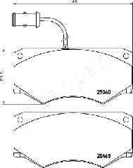 Japanparts PA-0231AF - Тормозные колодки, дисковые, комплект avtokuzovplus.com.ua