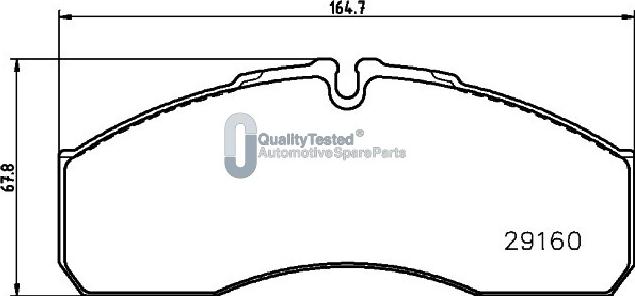 Japanparts PA0233JM - Тормозные колодки, дисковые, комплект autodnr.net