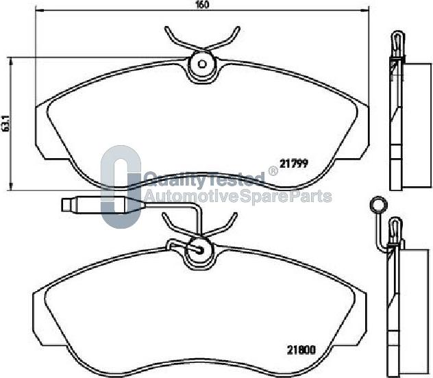 Japanparts PA0246JM - Тормозные колодки, дисковые, комплект avtokuzovplus.com.ua