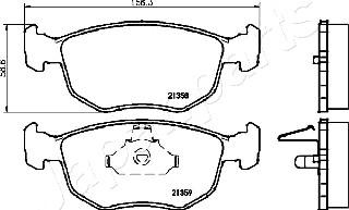 Japanparts PA-0302AF - Тормозные колодки, дисковые, комплект avtokuzovplus.com.ua