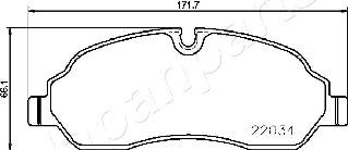 Japanparts PA-0320AF - Тормозные колодки, дисковые, комплект avtokuzovplus.com.ua