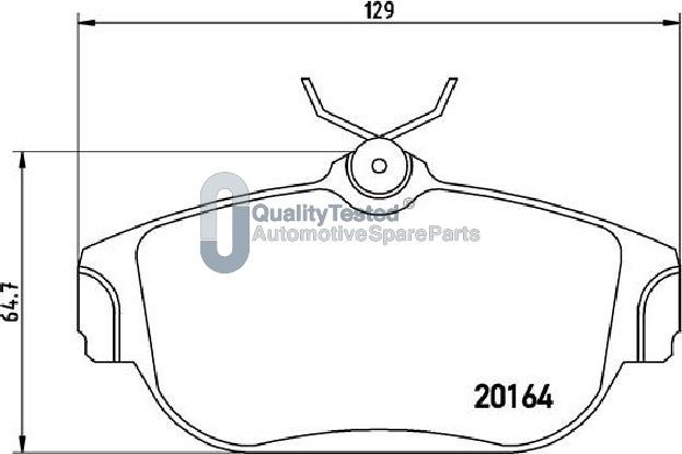 Japanparts PA0328JM - Гальмівні колодки, дискові гальма autocars.com.ua