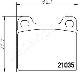 Japanparts PA-0330AF - Гальмівні колодки, дискові гальма autocars.com.ua