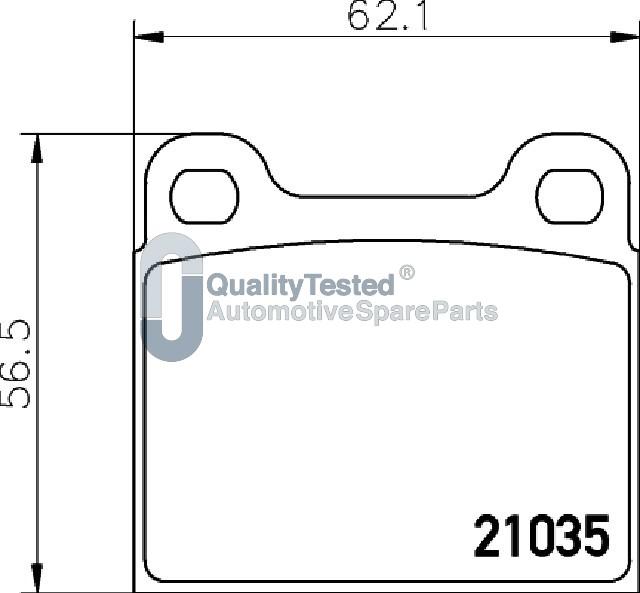 Japanparts PA0330JM - Гальмівні колодки, дискові гальма autocars.com.ua