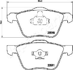 Japanparts PA-0336AF - Тормозные колодки, дисковые, комплект avtokuzovplus.com.ua