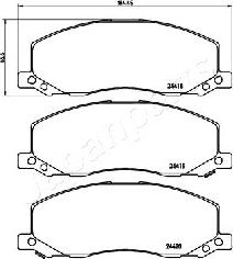 Japanparts PA-0405AF - Тормозные колодки, дисковые, комплект autodnr.net