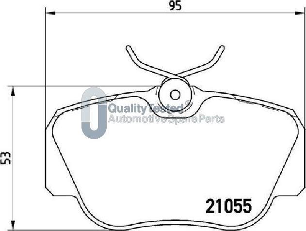 Japanparts PA0413JM - Гальмівні колодки, дискові гальма autocars.com.ua