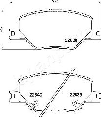 Japanparts PA-0417AF - Гальмівні колодки, дискові гальма autocars.com.ua