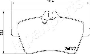 Japanparts PA-0502AF - Тормозные колодки, дисковые, комплект avtokuzovplus.com.ua