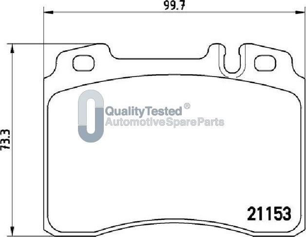 Japanparts PA0505JM - Тормозные колодки, дисковые, комплект autodnr.net