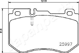 Japanparts PA-0515AF - Гальмівні колодки, дискові гальма autocars.com.ua