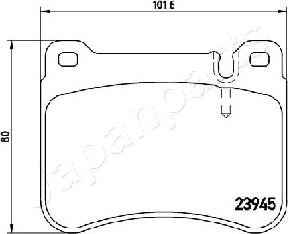 Japanparts PA-0519AF - Гальмівні колодки, дискові гальма autocars.com.ua