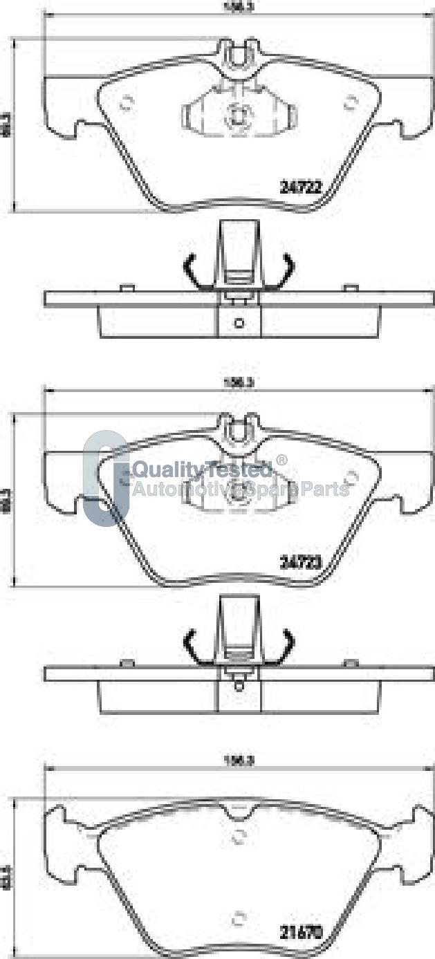 Japanparts PA0526JM - Тормозные колодки, дисковые, комплект autodnr.net