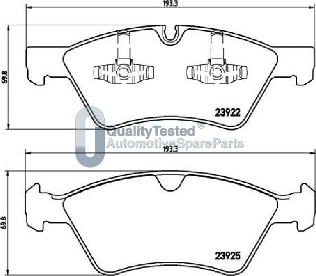 Japanparts PA0528JM - Тормозные колодки, дисковые, комплект autodnr.net