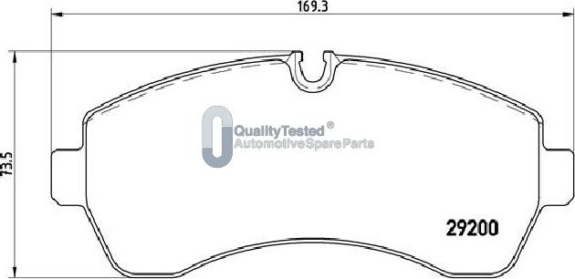 Japanparts PA0539JM - Гальмівні колодки, дискові гальма autocars.com.ua