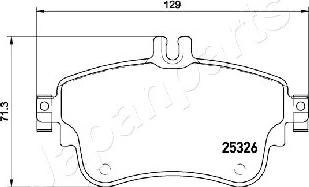 Japanparts PA-0547AF - Тормозные колодки, дисковые, комплект avtokuzovplus.com.ua