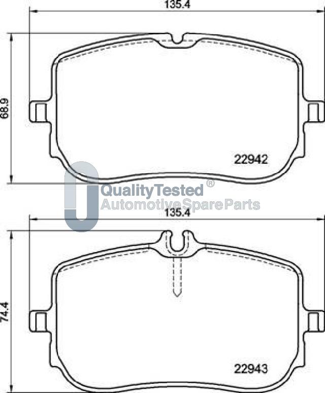 Japanparts PA0551JM - Тормозные колодки, дисковые, комплект avtokuzovplus.com.ua