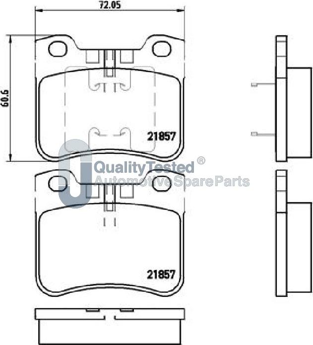 Japanparts PA0600JM - Тормозные колодки, дисковые, комплект autodnr.net