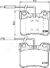 Japanparts PA-0601AF - Тормозные колодки, дисковые, комплект avtokuzovplus.com.ua