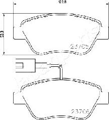 Japanparts PA-0624AF - Гальмівні колодки, дискові гальма autocars.com.ua