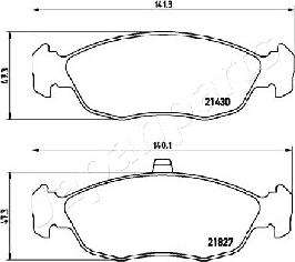 Japanparts PA-0633AF - Тормозные колодки, дисковые, комплект avtokuzovplus.com.ua