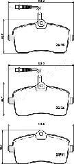 Japanparts PA-0652AF - Гальмівні колодки, дискові гальма autocars.com.ua