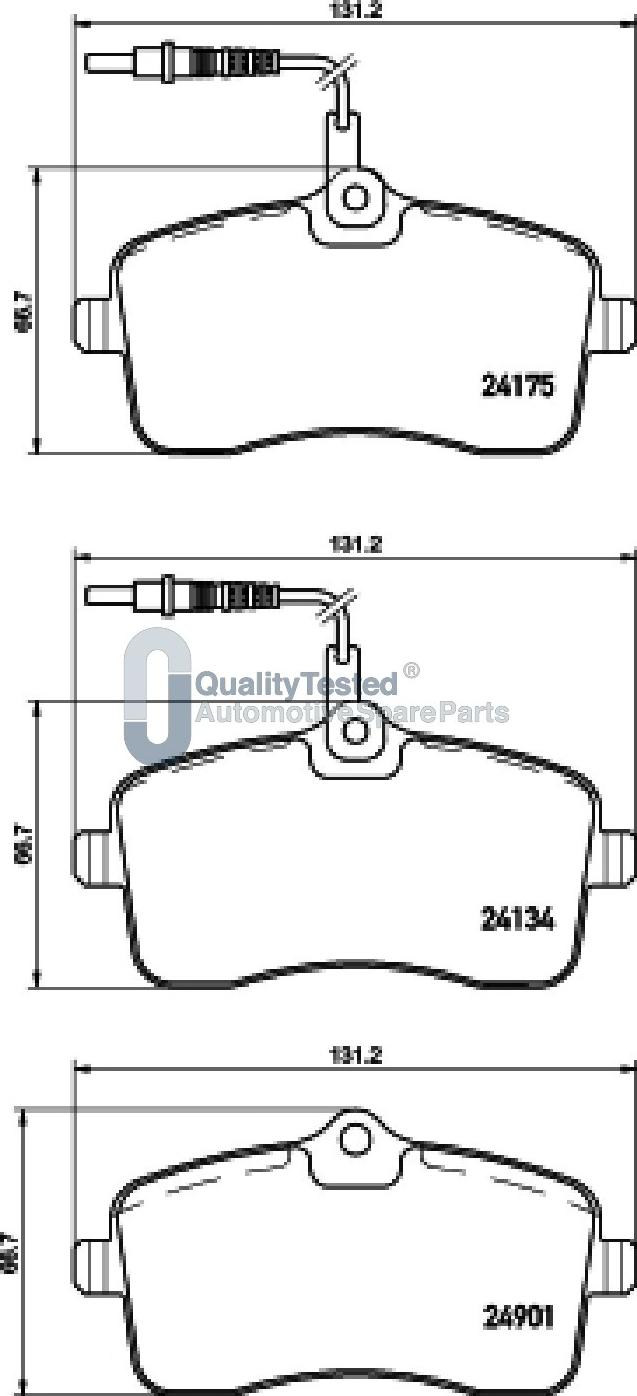 Japanparts PA0652JM - Тормозные колодки, дисковые, комплект avtokuzovplus.com.ua